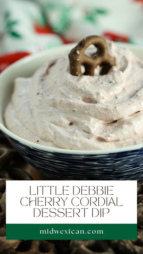 Little Debbie Cherry Cordial Recipe, Little Debbie Cake Dip, Cherry Cordial Cake, Unique Holiday Treats, Sweet Dip, Recipe Inspirations, Restaurant Appetizers, Holiday Desserts Christmas, Cake Dip