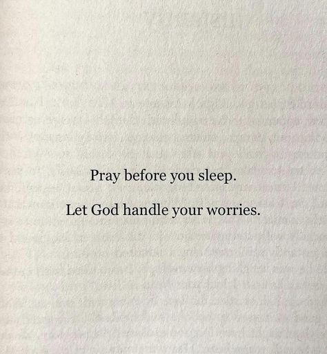 Bedtime Prayer: Let Go & Find Peace 🙏 In our hectic lives, it’s crucial to find moments of peace. Before bedtime, take a moment to pray and release your worries to a higher power. This simple act can bring immense relief, allowing you to sleep better and wake up refreshed. By surrendering your concerns, you’re acknowledging that you’re not alone in facing life’s challenges. So tonight, as you lay your head down, trust in the power of prayer to bring you comfort and peace. #LetGoAndFindPeac... Pray Before Sleep, Goodnight Prayer, The Power Of Prayer, Wake Up Refreshed, Bedtime Prayer, Say A Prayer, Proverbs 3, Before Sleep, Find Peace