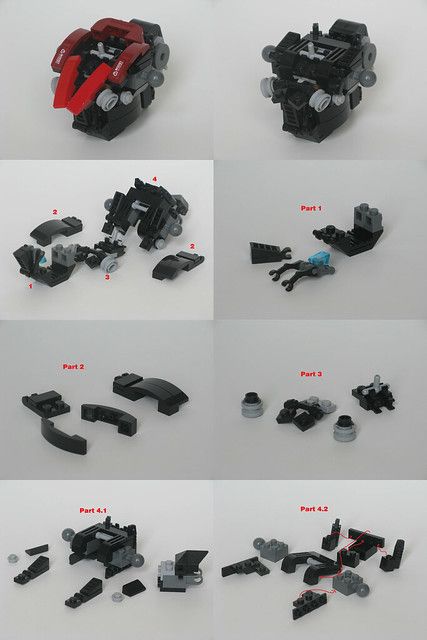 Lego Mech Head Ideas, Lego Mech Instructions, Gundam Lego, Mecha Head, Lego Mechanics, Lego Gundam, Lego Frame, Easy Lego Creations, Kartu Pokemon