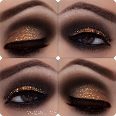 So pretty... Glitter Smokey Eye, Sparkly Eyes, Make Up Inspiration, Smink Inspiration, Smokey Eyes, Makeup Forever, Makati, Eye Make