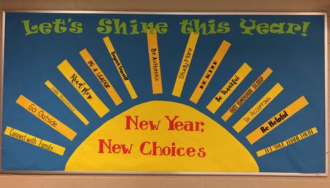 Sun Theme Bulletin Board, Sunshine Bulletin Board Ideas, Sun Bulletin Boards, Missions Bulletin Board, White Board Ideas, Counseling Bulletin Boards, School Wide Themes, Middle School Counselor, Kindergarten Bulletin Boards