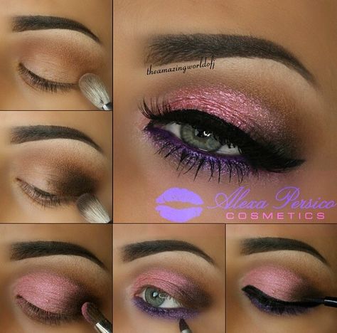 Colorful Eyeshadow Looks Step By Step, Makeup Pictorial Step By Step, Bright Eyeshadow Tutorial, Eye Pencil Makeup, Smoky Eye Makeup Tutorial, Eye Makeup Images, Diverse Beauty, Eyeshadow Ideas, Bright Eye Makeup