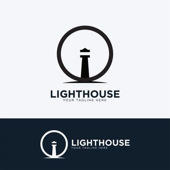 Alvanizer | Freepik Lighthouse Logo Minimalist, Red Logo Design, Lighthouse Logo, Burger Logo, Logo Design Negative Space, House Minimal, Negative Space Logos, Waves Logo, Hotel Logo