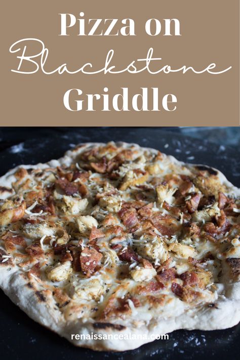 Pizza Night Made Easy: Cooking Pizza on a Blackstone Griddle - Renaissance Alana Things To Make On The Blackstone, Griddle Pizza Recipes Blackstone, Pizza Blackstone Griddle, Blackstone Pizza Recipes, Pizza On Blackstone Griddle, Blackstone Meals, Blackstone Pizza, Homemade Pizza Night, Sourdough Dinner