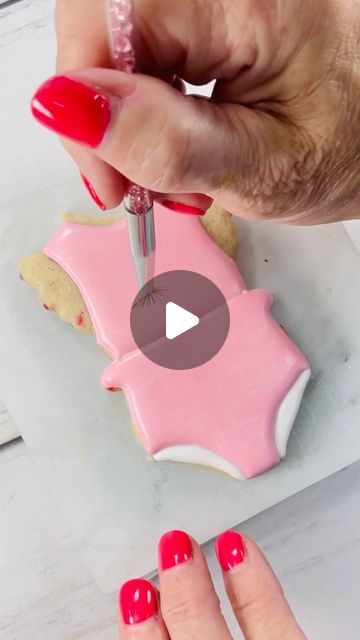 Jean Parette-Custom Cookies—Inspirational Content—Omaha NE on Instagram: "It’s everything girly with this decorated sugar cookie design. My day job is working in the infertility world,so when I can celebrate a new baby girl, I jump all over it! . . Cookie cutter @night.owl.icing . . I took a very small fan brush and diluted airbrush color with a small amount of water to paint the fine little denim pattern on the romper. . . Using @wiltoncakes tip 101 to create the ruffles was really easy. Every baby girl cookie needs ruffles! Happy decorating! . . #decoratedsugarcookies #royalicingcookies #cookiedecorating #cookie #cookievideos #cookiedecoratingvideo #cookiesofinstagram #customdecoratedcookies #marthabakes #shoplocalomaha #omahacookies #omaha #icingcookies #icedcookies #infertility #i Overall Cookies Decorated, Onesie Cookies Decorated, Pink Onesie Cookies, Baby Girl Onesie Cookies, Ruffle Onesie Cookie, Onesie Cookies Buttercream, Pink Onsie Cookie, 2 Cookies, Decorated Sugar Cookie