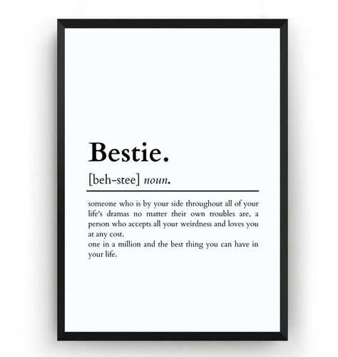 Bestie Gift Ideas, Bestie Definition, Best Friend Definition, Bestie Quotes, Gift Ideas For Best Friend, Gifts Best Friend, Definition Quotes, Powerful Inspirational Quotes, Besties Quotes