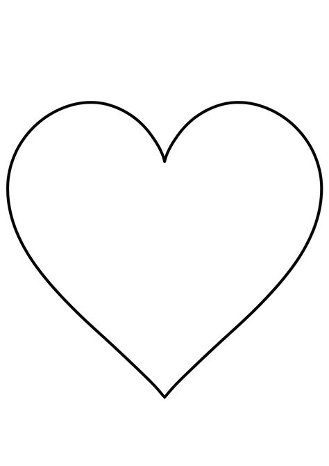 12 Free Printable Heart Templates Cut Outs - Freebie Finding Mom Heart Shape Outline, Heart Shape Template Free Printable Valentines Day, Hearts Cut Out, Heart Shape Pattern Free Printable, Heart Shape Coloring Page, Heart Stencil Templates Free Printables, Small Heart Template Free Printable, Heart Template Aesthetic, Heart Of Happiness Template