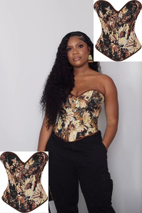 Women's Vintage Floral Denim Overbust Corset Bustier Top #essential #musthave #corset #amazon #amazonaffiliate Corset Amazon, Floral Corset Top, Corset Bustier Top, Floral Corset, Corset Bustier, Overbust Corset, Floral Denim, Bustier Top, Bustiers