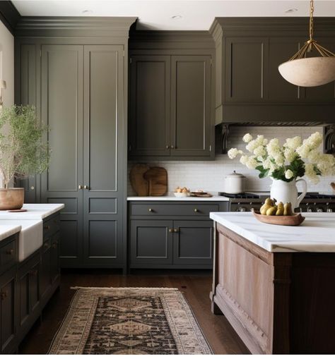 Muted Green Kitchen, Victorian Modern Kitchen, Modern Organic Kitchen, Modern European Home, American Style Kitchen, Cedar Cove, White Oak Kitchen, Mt Baker, European Kitchens