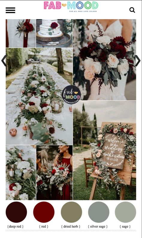 Christmas Wedding Color Palette, Sage Wedding Color Palette, Sage Wedding Colors, Pastel Bridesmaids, Red Sage, Pastel Bridesmaid Dresses, Silver Sage, Sage Wedding, Tropical Christmas