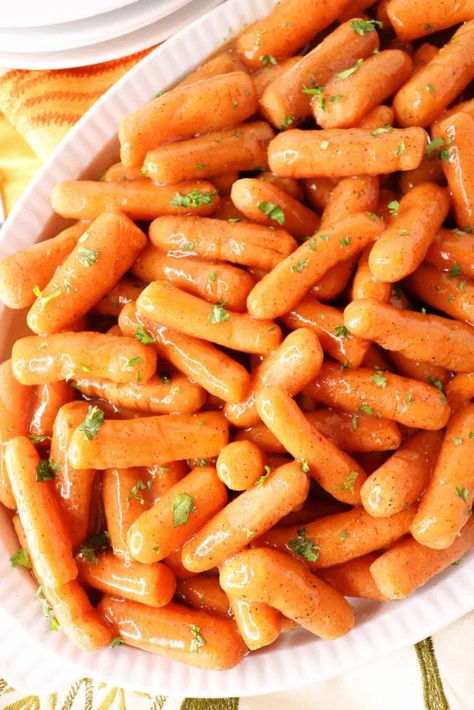 Orange Spice Glazed Carrots - Only In Arkansas Orange Glazed Carrots, Orange Carrots, Holiday Dinner Recipes, Spiced Carrots, Holiday Side Dish, Holiday Side, Cooked Carrots, Glazed Carrots, Holiday Side Dishes