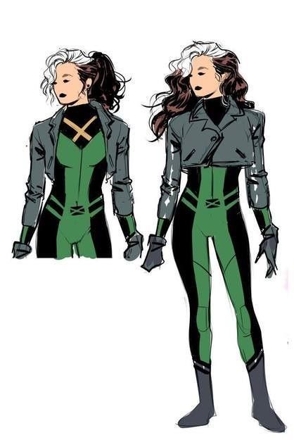 Rogue Redesign, Rogue Xmen Costume, Superhero Costume Design, Superhero Redesign, Suit Concept Art, Rogue Costume, Rogue Xmen, Marvel Rogue, Marvel Character Design