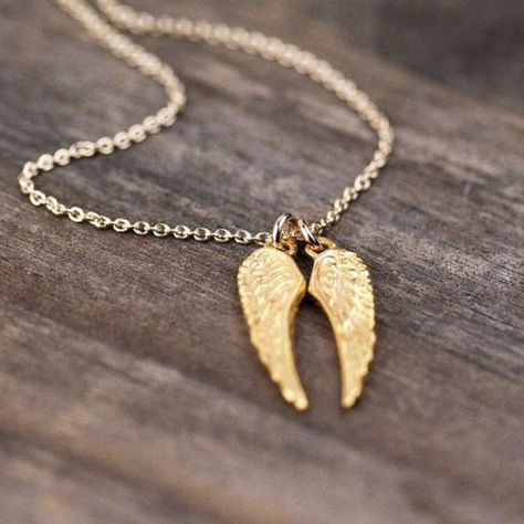 Double Angel Wing Dainty Pendant Necklace In Gold Squad Gifts, Missoma Jewellery, Angel Wings Necklace, Dainty Pendant Necklace, Wings Necklace, Gold Angel Wings, Angel Wing Necklace, Gold Angel, Dainty Pendant