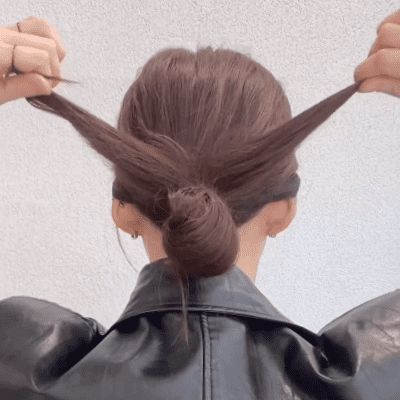 Wrap the Bun Korean Hair Bun, High Bun Tutorials, Korean Bun, Bun Style, Bun Tutorials, Perfect Bun, Classic Updo, U Shaped Hair, Bun Styles