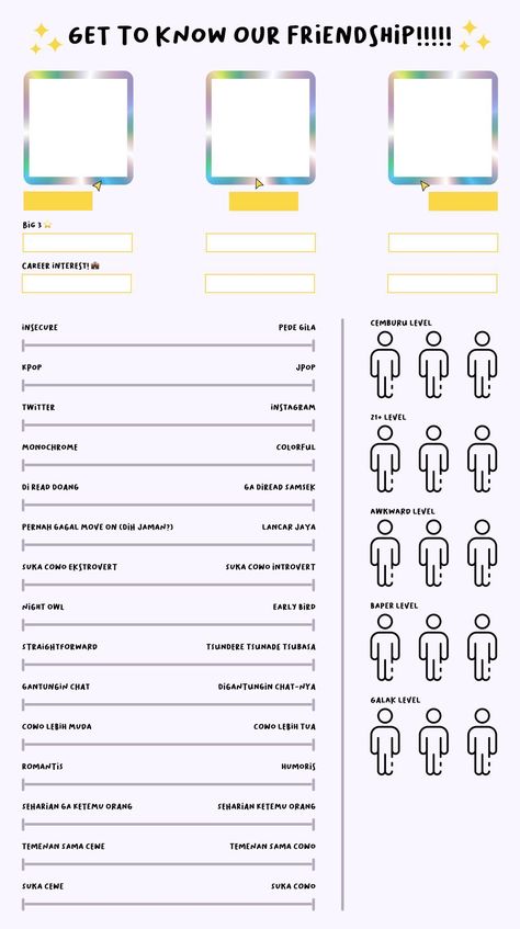 Oc Maker Template, Fill Out Sheet, Oc Fill Out Sheet, Oc Drawing Prompts, Fill The Jars Template, Character Sheet Writing, Oc Template, Relationship Chart, Character Sheet Template