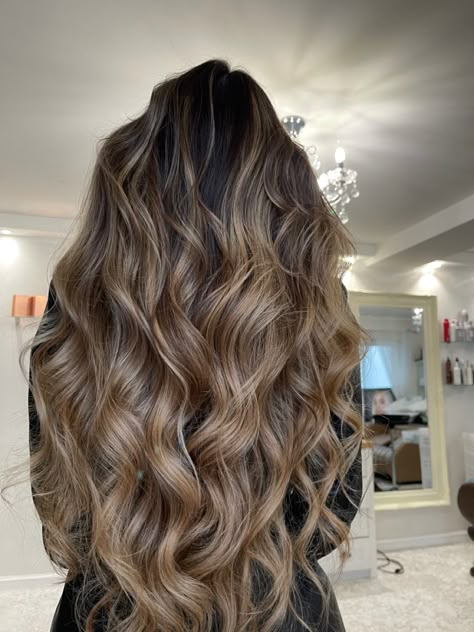 Balayage Burnett Balayage Fall, Honey Blonde Partial Balayage, Deep Balayage, Honey Brown Balayage Brunettes, Sand Balayage, Balayage Beige, Bayalage Hair, Balyage Long Hair, Natural Balayage