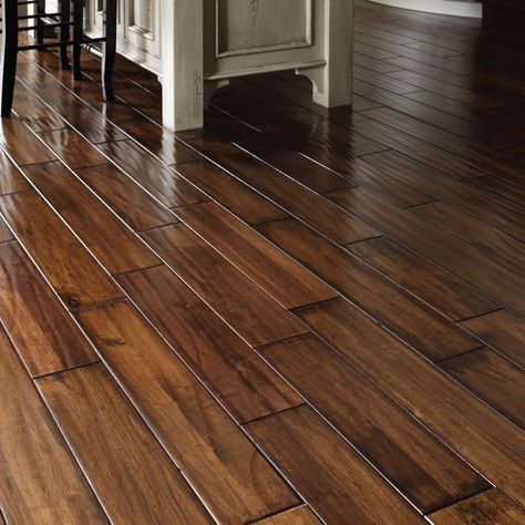 Manchurian Walnut Engineered Hardwood Flooring has a dark brown and burnt sugar tone, perfect for homes with high traffic and pets. This floor is great for homes with both traditional and contemporary décor. Birch Hardwood Floors, Acacia Hardwood Flooring, Modern Wood Floors, Walnut Hardwood Flooring, Living Room Hardwood Floors, Maple Hardwood Floors, Hickory Hardwood Floors, Hardwood Floor Colors, Hickory Flooring