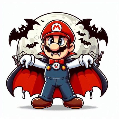 Disney Halloween Clipart, Halloween Cartoon Network, Disney Halloween Characters, Halloween Cartoons Drawing, Cartoon Horror Characters, Halloween Characters Drawings, Mario Bros Halloween, Super Mario Halloween, Ghoul Drawing