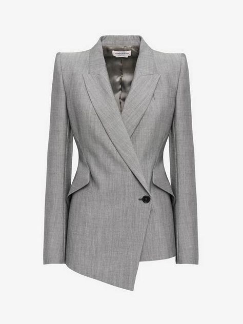 Women's Tailoring | Jackets & Tuxedo | Alexander McQueen GB Mohair Jacket, Alexander Mcqueen Jacket, Barbie Sewing, Style 2023, Single Button Blazer, Double Breasted Jacket, Blazer Black, Shopping Lists, Black Blazers