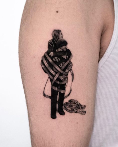 Kenneth Ink | - Eternal Sunshine of the Spotless Mind, customised design. 🇨🇦 I had so much fun working on this project, from the design to the… | Instagram Eternal Sunshine Of The Spotless Mind Tattoo, Spotless Mind Tattoo, Eternal Sunshine Tattoo, Mind Tattoo, Sunshine Tattoo, Eternal Sunshine Of The Spotless Mind, Movie Tattoo, Movie Tattoos, Eternal Sunshine