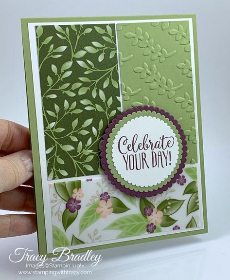 Designer Paper Cards, Celebration Card, Embossed Cards, Romance Series, Designer Series Paper, Birthday Cards Diy, Stamping Up Cards, Card Sketches, Card Layout