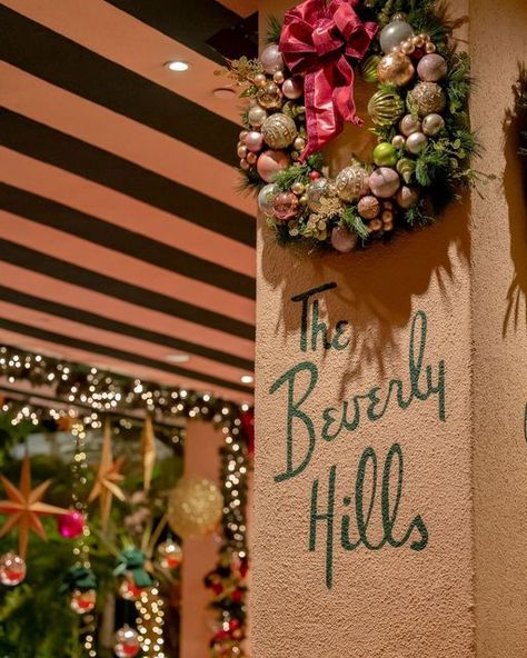 The Beverly Hills Hotel on Instagram: "🎁🎄🎅 Holidays at the BHH! 🎅🎄🎁" Beverly Hills Christmas, Beverly Hills Hotel Theme Party, Hotel Theme, Palm Royale, The Beverly Hills Hotel, Beverly Hills Hotel, Theme Party, Luxury Travel, Beverly Hills