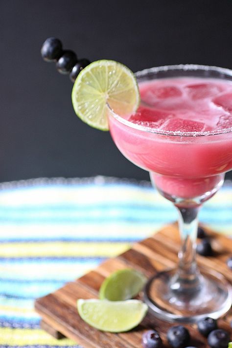 Blueberry Coconut Margarita {mind-over-batter.com} Blueberry Simple Syrup, I Took A Nap, Potato Chip Recipes, Coconut Margarita, Margarita Day, National Margarita Day, Posting Schedule, Side Bar, Morning Morning