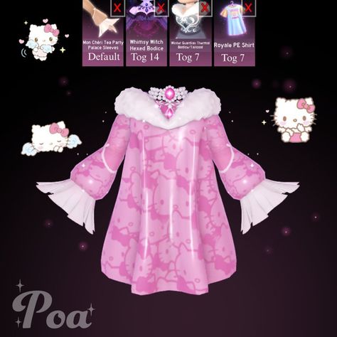 Royale High Outfit Colour Combos, Royale High Goddess Of Triumph Corset, Royale High Pe Shirt Outfits, Royal High Outfits Hacks, Royale High Pajamas, Outfit Hacks Royale High, Royale High Roblox Outfits Ideas, Hello Kitty Outfit Ideas, Bodice Combos Royale High