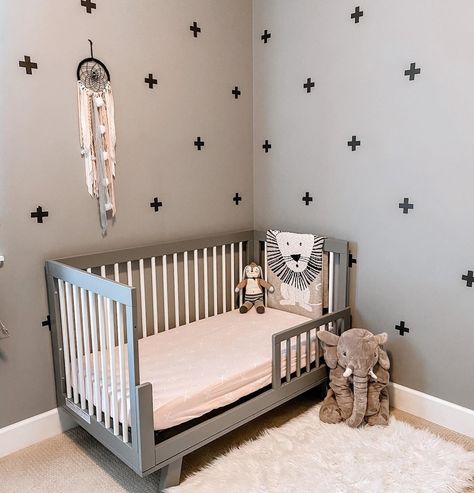 😛big kids only 💁• #babyletto converted Hudson crib • 📷: nursery designed by mama @jdesigns.interiors Hudson Crib, Babyletto Crib, Babyletto Hudson, Convertible Cribs, Crib To Toddler Bed, Crib Nursery, Junior Bed, Boys Crib, Girl Nursery Room