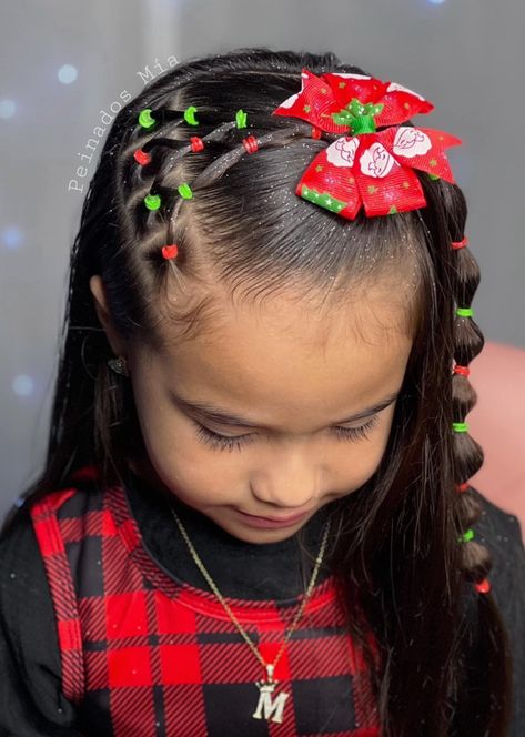 Christmas Baby Hairstyles, Christmas Hairstyles For Mixed Kids, Holiday Toddler Hairstyles, Christmas Hair Toddler Girl, Toddler Girl Christmas Hairstyles, Christmas Toddler Hair, Christmas Kids Hairstyles, Christmas Toddler Hairstyles, Toddler Christmas Hairstyles Girl