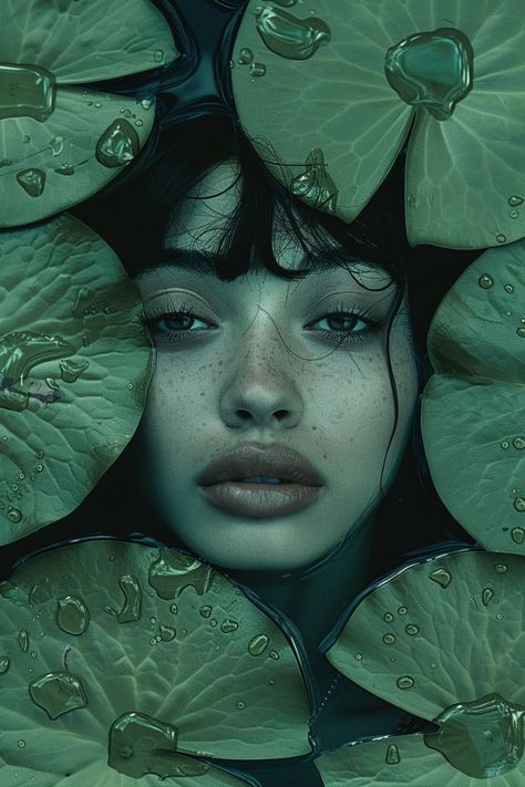 Falling In Water Aesthetic, Lily Pad Photoshoot, Water Editorial Photography, Dreamy Landscape Photography, Water Nymph Photoshoot, Lily Pad Aesthetic, Reference Photos Nature, Lily Pads Aesthetic, Water Photography Ideas