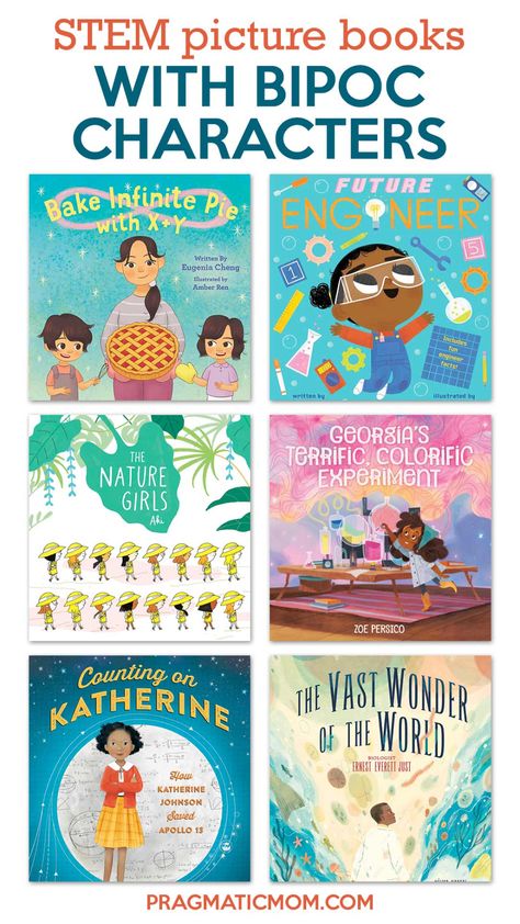 STEM Picture Books with BIPOC Characters Math Picture Books, Easy Chapter Books, Math Pictures, Katherine Johnson, Mo Willems, Best Children Books, Math Concepts, Book List, Math For Kids