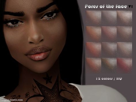 ANGISSI's Pores of the face V1 Sims 4 Pores, Cc Skin, Cc Makeup, Face Pores, Makeup Cc, Sims 4 Cc Skin, The Sims 4 Download, Sims 4 Update, Beauty Mark