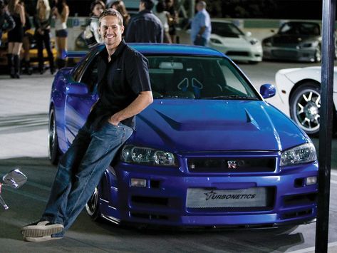 Paul Walker's 'Fast and Furious' Nissan Skyline R34 GT-R Goes Up for Auction | Man of Many Paul Walker Car, Paul Walker Wallpaper, To Fast To Furious, Paul Walker Tribute, Mobil Bmw, Fast Five, Skyline Gtr R34, Furious Movie, R34 Gtr