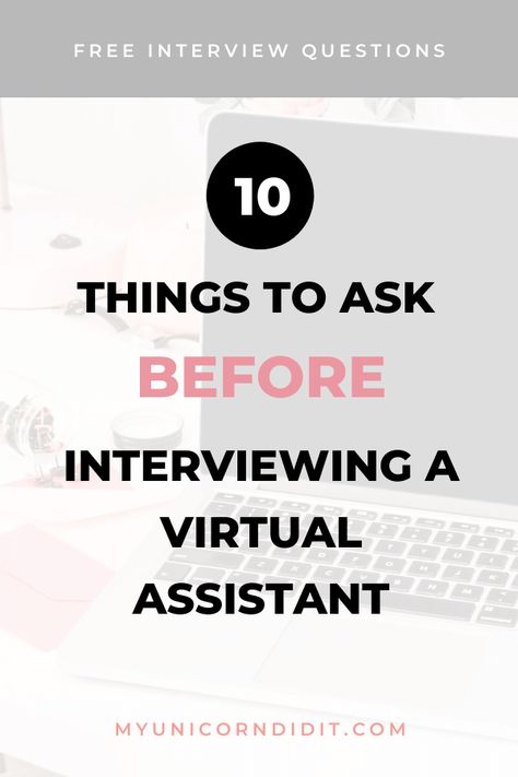 ADD 4/30 10 questions to ask when hiring a virtual assistant for your blog or small business | My Unicorn Did It Virtual Assistant Quotes, Hire A Virtual Assistant, Virtual Assistant Training, Virtual Assistant Jobs, Coach Website, Work From Home Business, Virtual Assistant Business, Virtual Assistant Services, Business Resources