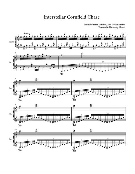 Interstellar Cornfield, Cornfield Chase, Piano Notes, Utila, Piano Sheet, Interstellar, Piano Music, Piano Sheet Music, Sheet Music