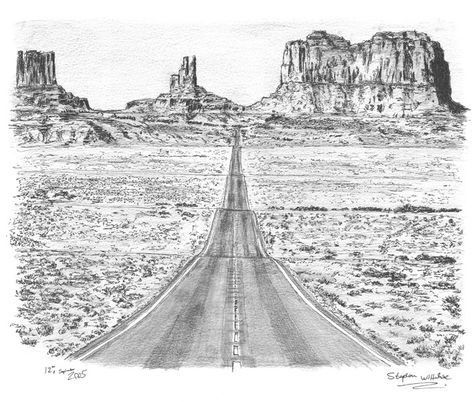 Valley Drawing, Stephen Wiltshire, Desert Drawing, Western Artwork, Landscape Sketch, Infinity Sign, Outline Drawings, Landscape Drawings, Art Prompts