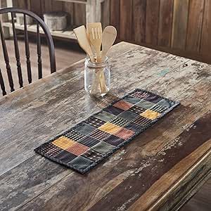 Kitchen Table Runner, Modern Table Runners, Farm Quilt, Country Farmhouse Style, Vhc Brands, Striped Table Runner, Rustic Farmhouse Kitchen, Striped Table, Country Farmhouse Decor