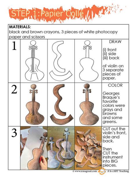 CUBISM: ART OF SHAPES - IRMA GRANT - ART Cubism Art Ideas, Cubism Art Project, Cubism Art Ideas Easy Step By Step, Cubism Art Lesson, Cubism Art Ideas Inspiration, Cubism Art Projects High School, Cubism Art Ideas Easy, Cubism Art Projects Middle School, Cubism Worksheet