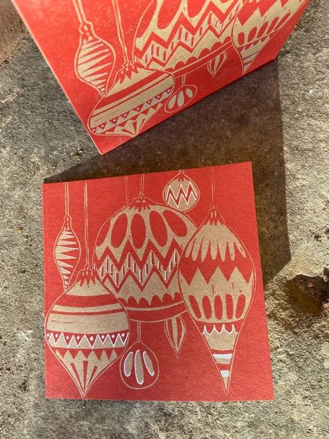 Lino Print Ideas Christmas Cards, Christmas Linoprint, Lino Christmas, Lino Inspiration, Linocut Cards, Linocut Christmas, 2d Pattern, Lino Ideas, Print Workshop