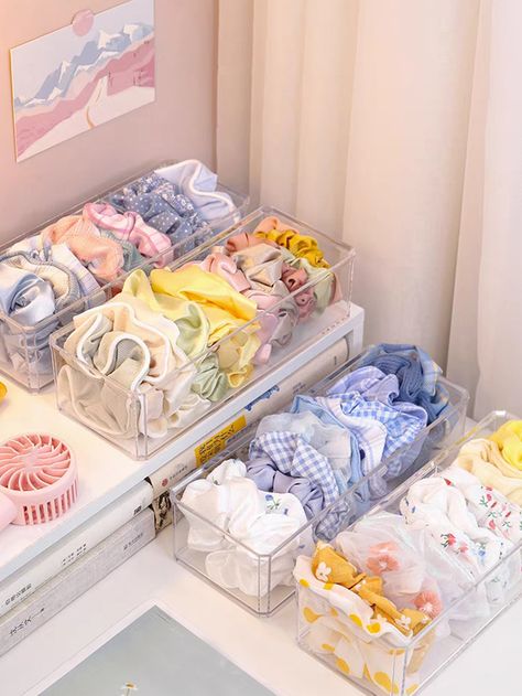 Scrunchie Storage, Jewellery Organisation, Headband Making, Hair Accessories Storage, Freezer Organization, Organizing Hair Accessories, Cute Furniture, Kawaii Things, Fotografi Vintage