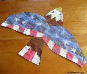 Patriotic Art Projects For Elementary, Kids Patriotic Crafts, Bald Eagle Craft, Patriotic Art Ideas, Patriotic Bedroom, Presidents Week, Eagle Craft, Patriotic Artwork, Patriotic Activities