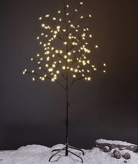 Trees For Indoors, Lighted Trees, Led Star Lights, Charlie Brown Tree, Patio Wedding, Light Tree, Unique Christmas Decorations, Artificial Trees, Blossom Tree