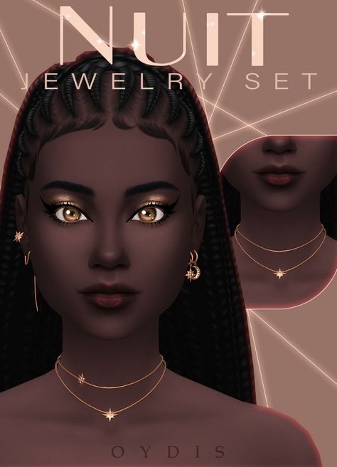 Nuit Jewelry Set | oydis on Patreon The Sims 4 Accessories, Sims 4 Jewelry Cc, Sims 4 Jewelry, Los Sims 4 Mods, Sims 4 Piercings, The Sims 4 Skin, The Sims 4 Packs, Sims 4 Mm Cc, Sims 4 Cc Makeup