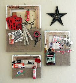 ReFab Diaries: Upcycle: Fresh burlap... yes, burlap Astuces Diy, Rustic Crafts, Wall Pockets, Cool Stuff, White Wall, Creative Space, Altered Art, Getting Organized, Wall Hangings