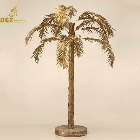 gold palm tree statue Metal Palm Tree, Bookshelf Office, Gold Palm Tree, Tropical Bathroom, Tree Statues, Antique Furniture For Sale, Palm Tree Art, Statues For Sale, Antique French Furniture