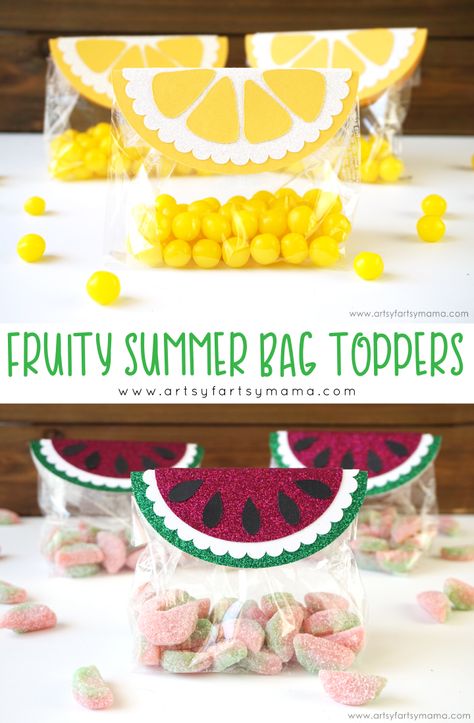 Fruity Summer Bag Toppers are an easy Make It Now project in Cricut Design Space! #CricutMade #ad Tissue Paper Letters, Diy Lemonade Stand, Fruit Birthday Party, Paper Letters, Pink Lemonade Party, Letters Diy, Fruit Birthday, Lemonade Party, Watermelon Party