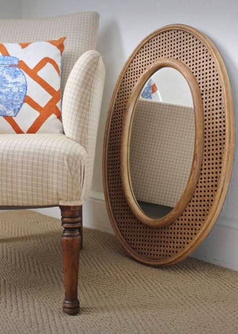 Cane Products, Cane Mirror, Cane Weaving, Bungalow Interiors, Classy Furniture, Earthy Home Decor, Framed Mirrors, Rattan Cane, Earthy Home