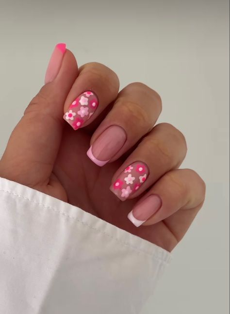 Shellac Nail Designs, Pink Gel Nails, Cute Simple Nails, Simple Gel Nails, Summery Nails, Cute Gel Nails, Short Acrylic Nails Designs, Pink Acrylic Nails, Spring Nail