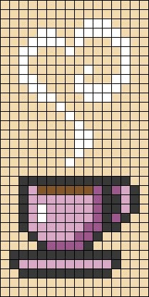 Coffee Cup Pixel Art, Coffee Pixel Art, Alpha Knot, Pixel Art Wall, Coffee Cross Stitch, Mocha Cappuccino, Hama Art, Scrap Crochet, Alphabet Drawing